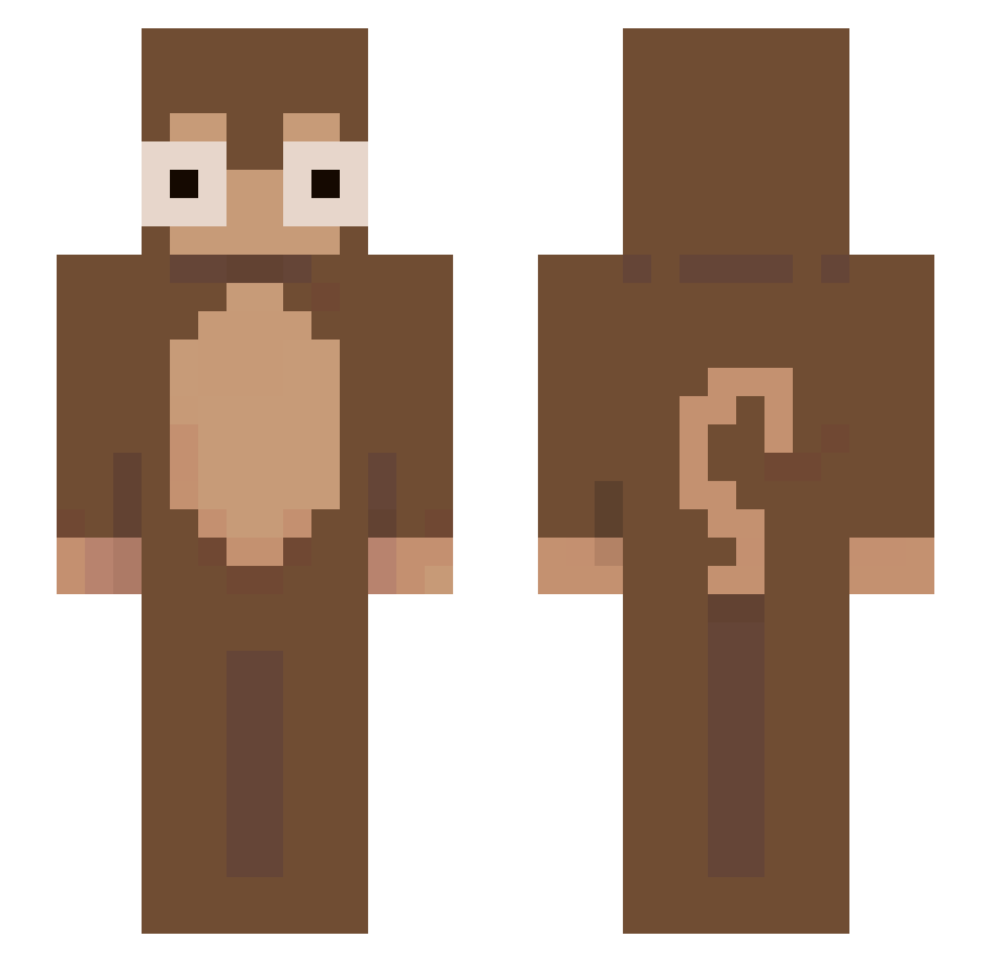 Lolon Minecraft skin, front and back view