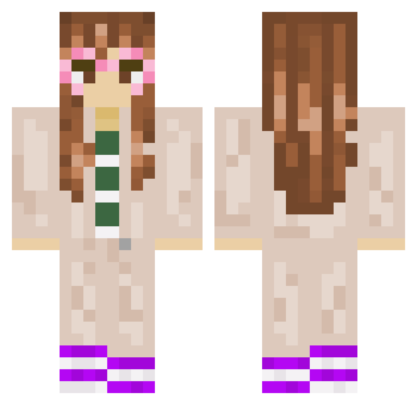 CommunistKeks Minecraft skin, front and back view