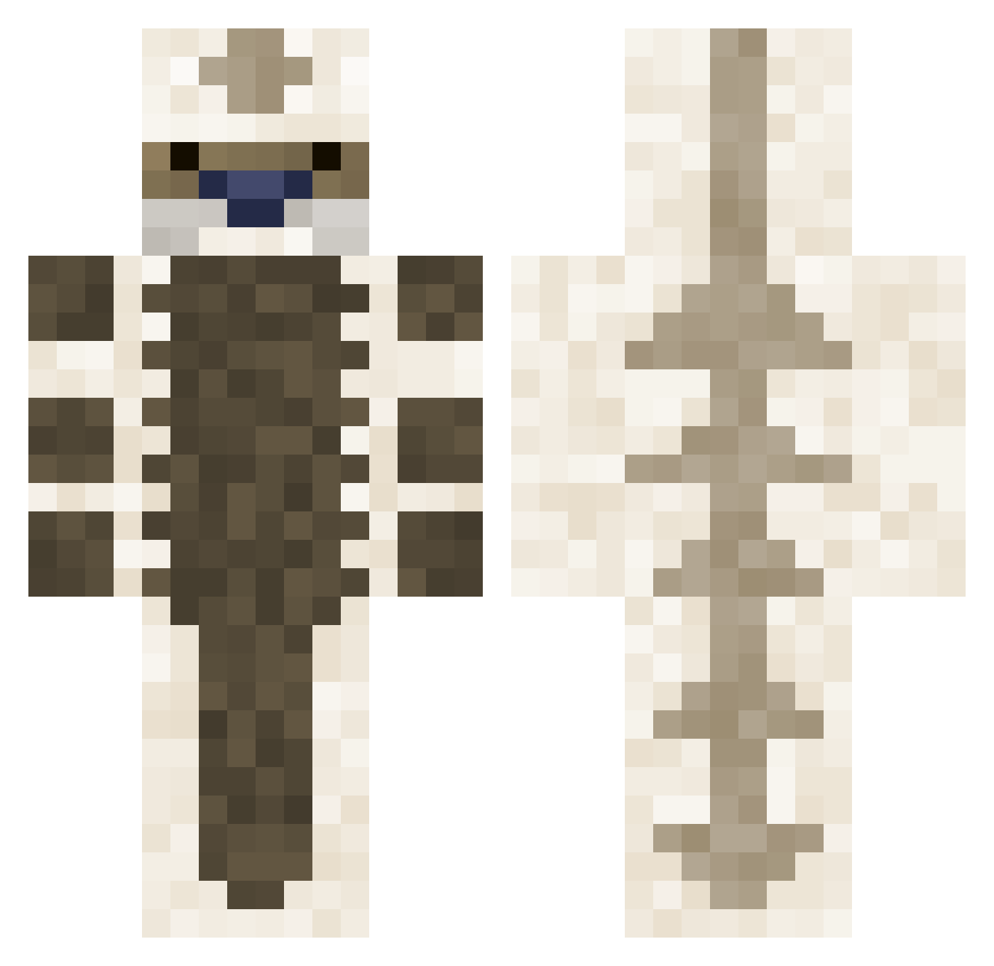yoooooJake Minecraft skin, front and back view