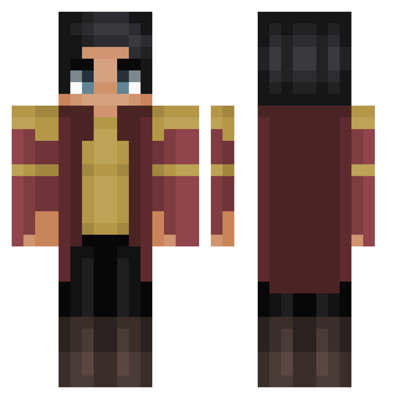 39Cents Minecraft skin, front and back view
