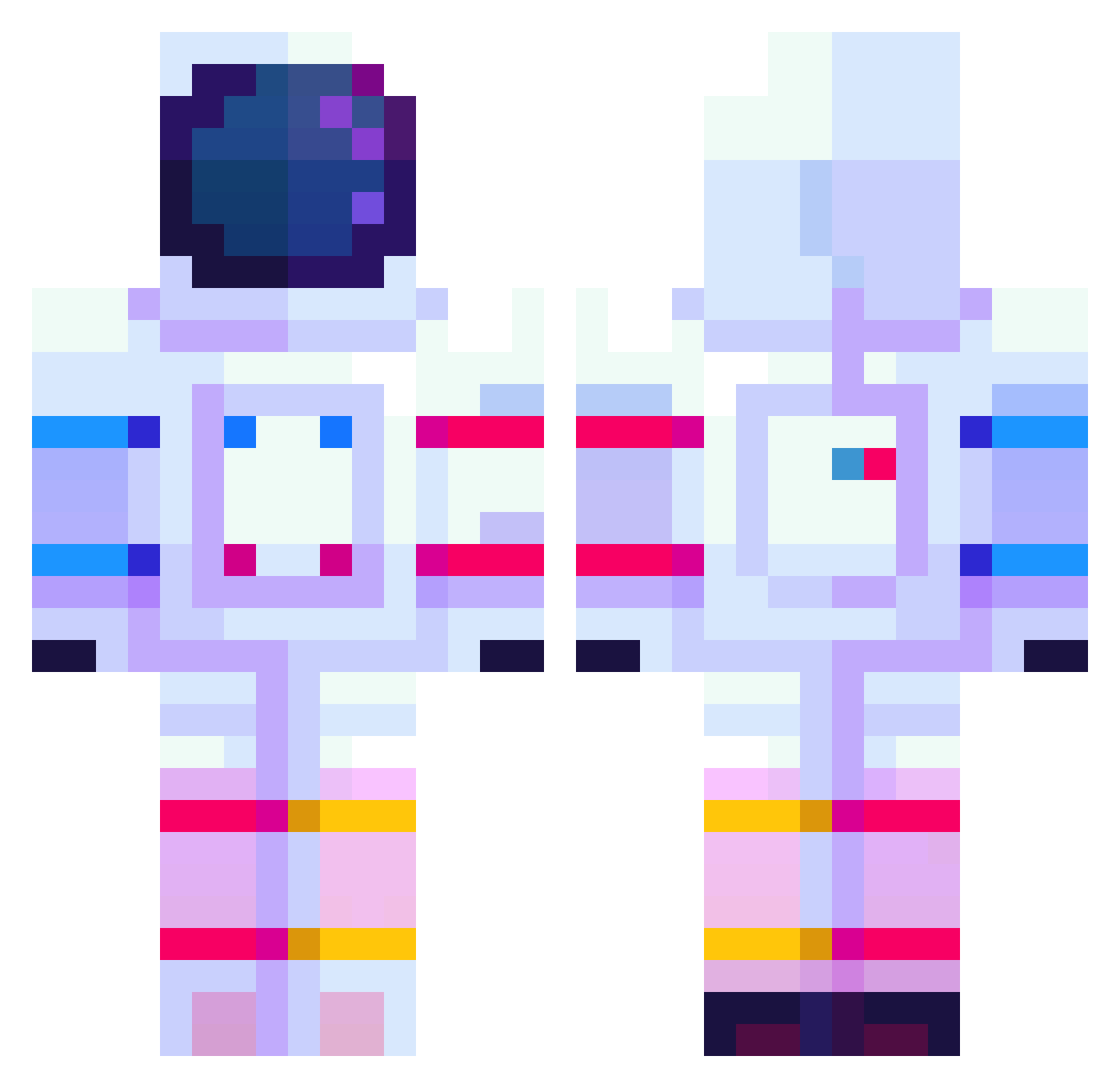 kalesmash13 Minecraft skin, front and back view