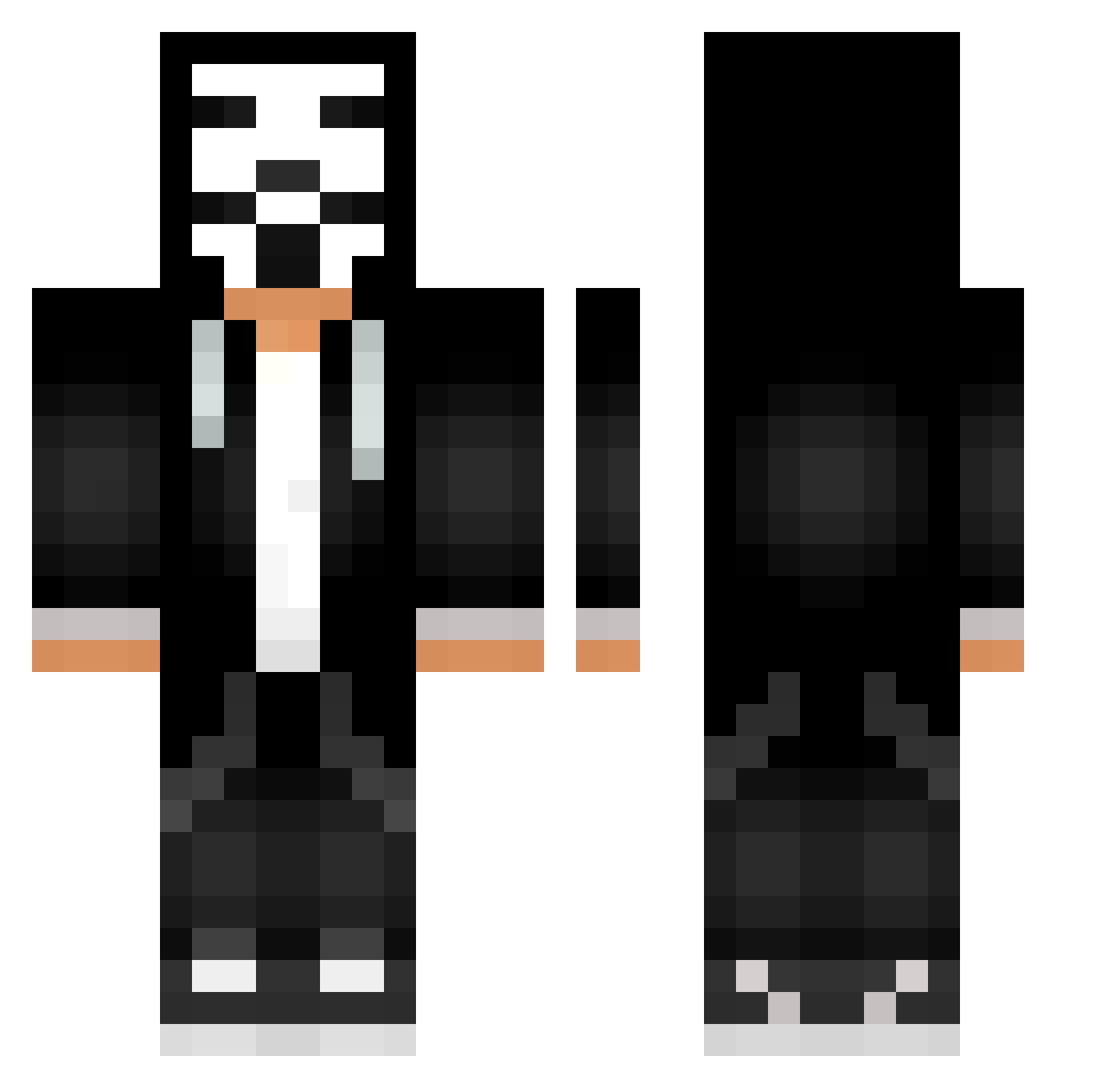 ForgedSusanooo Minecraft skin, front and back view