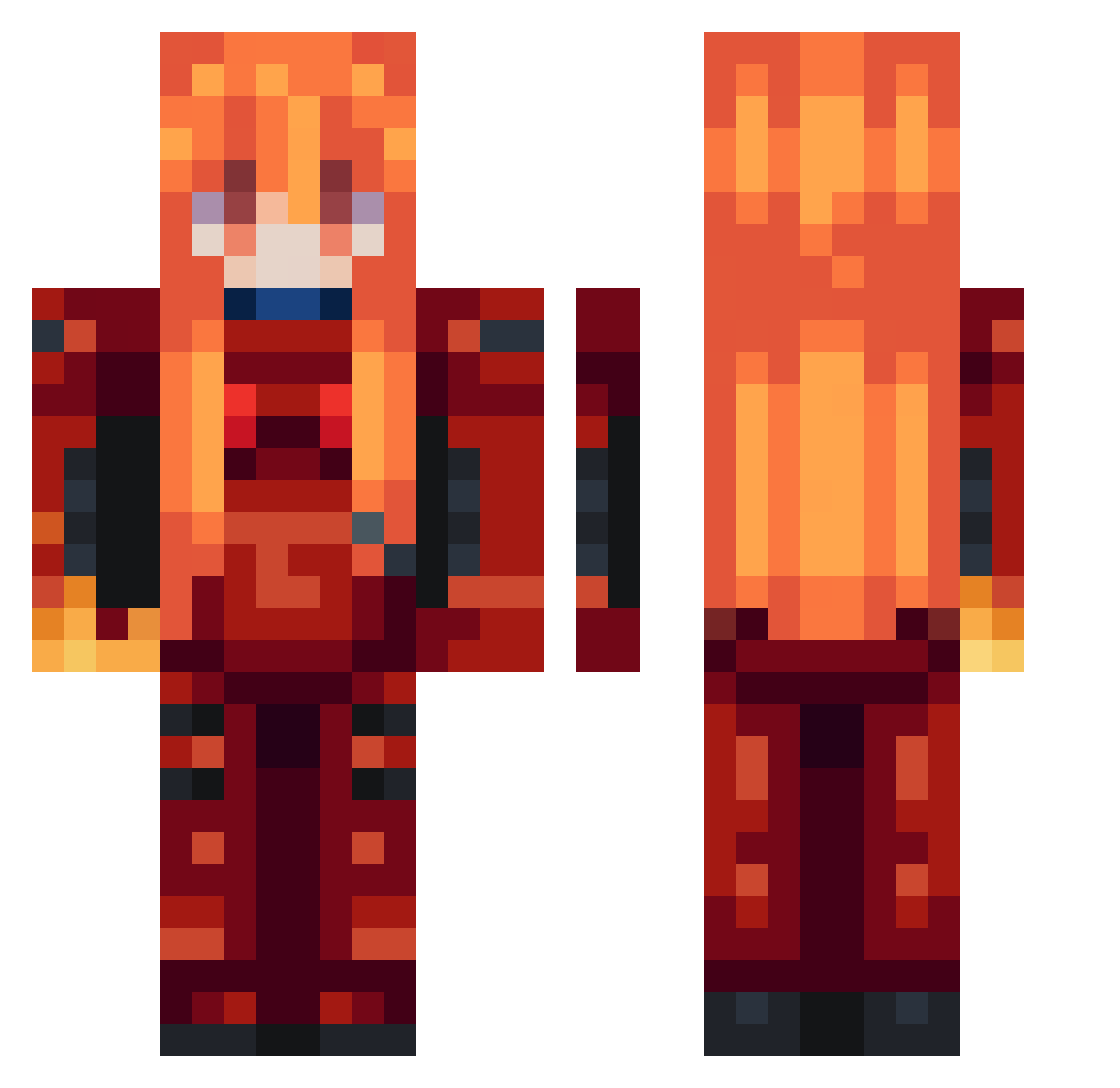 Sealseries Minecraft skin, front and back view