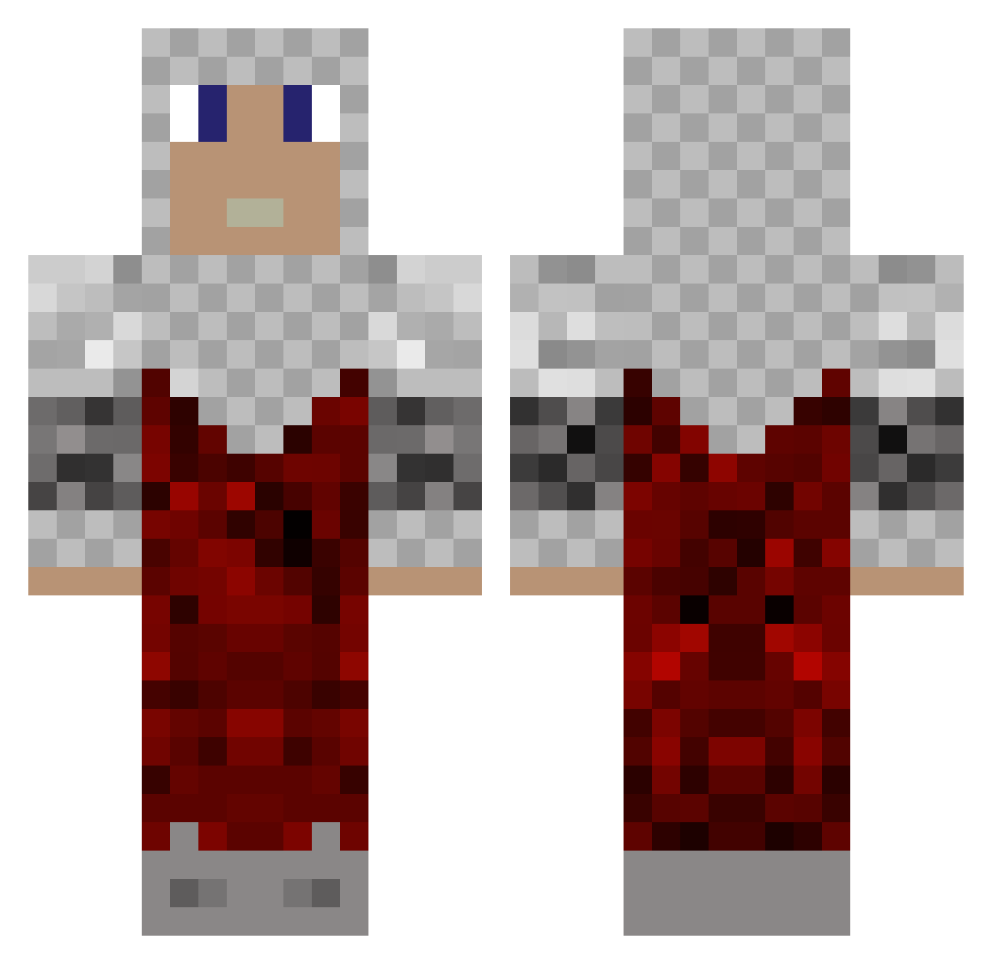HesusCytrus Minecraft skin, front and back view