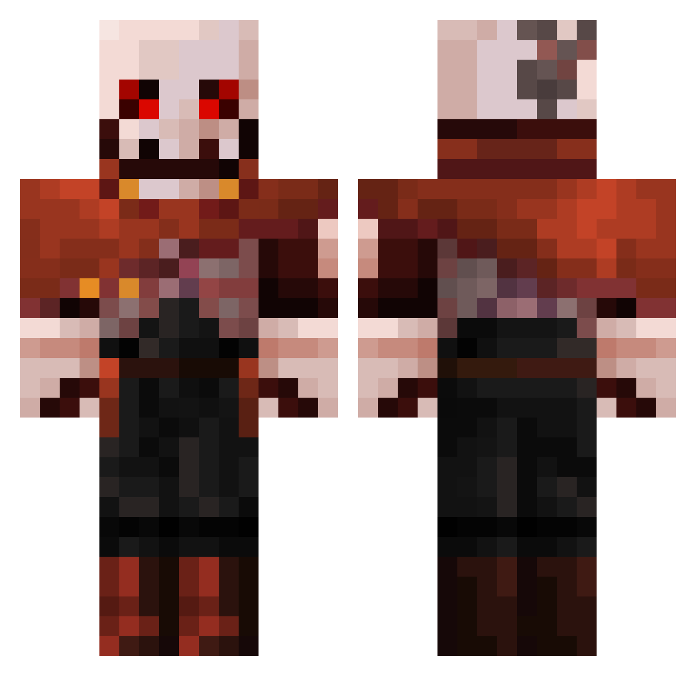 chocolatemilk111 Minecraft skin, front and back view