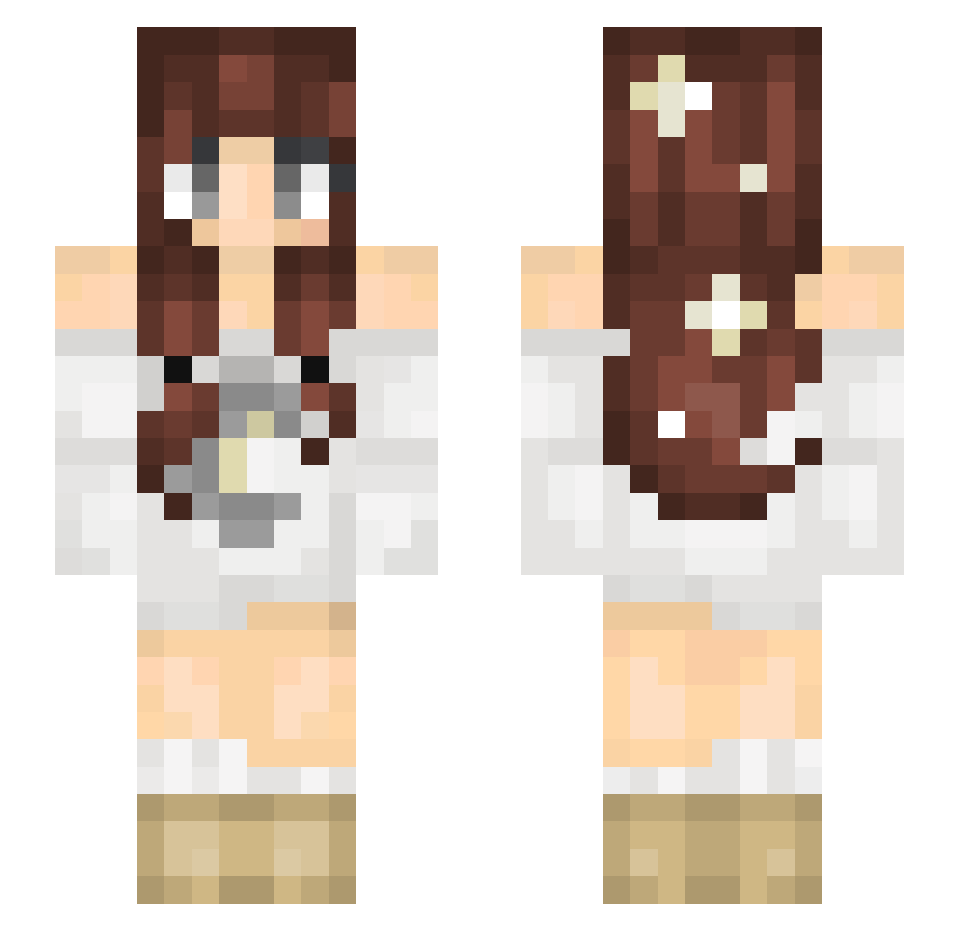 ShadowLinkle Minecraft skin, front and back view