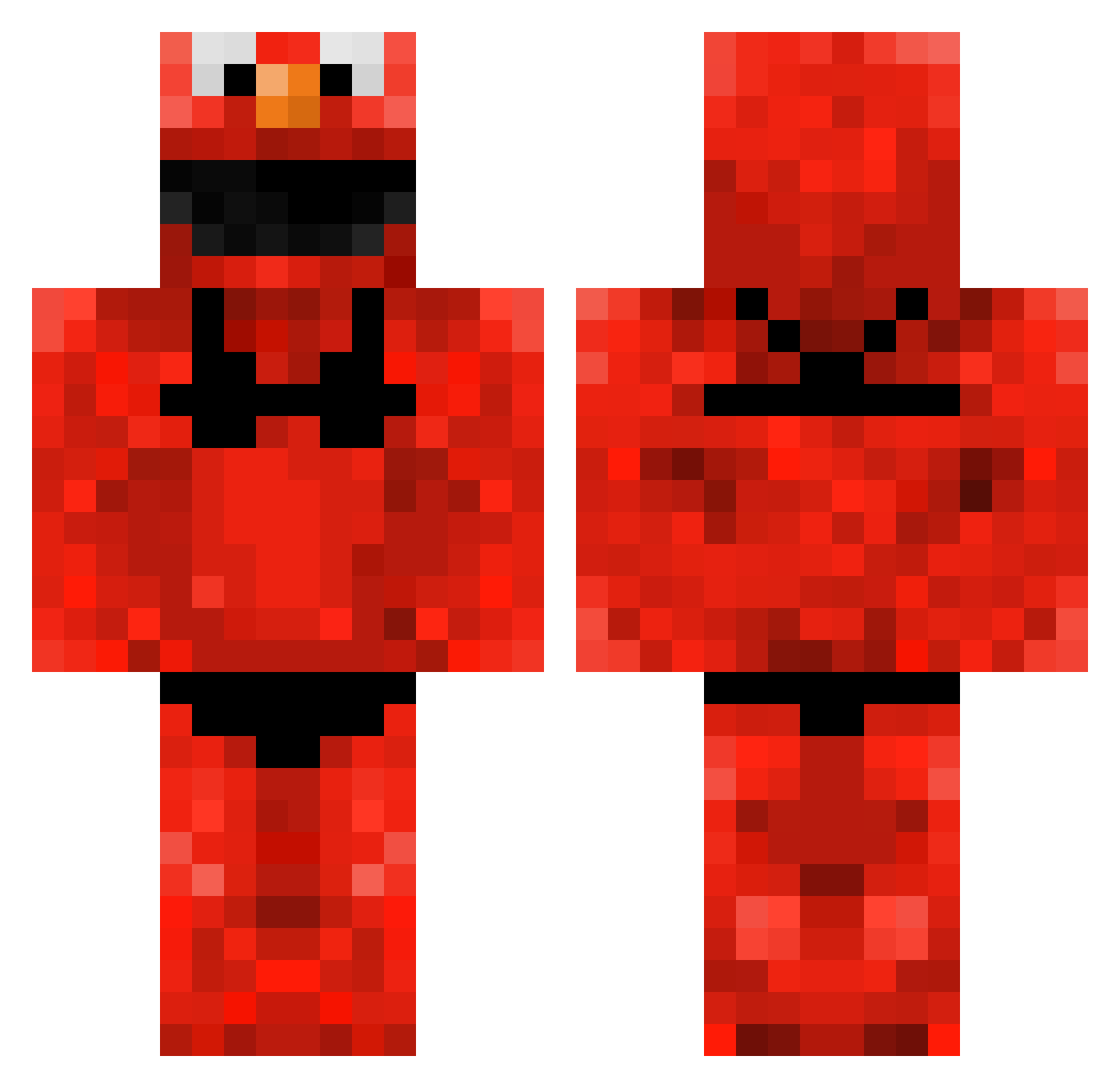 unicornpoop25 Minecraft skin, front and back view
