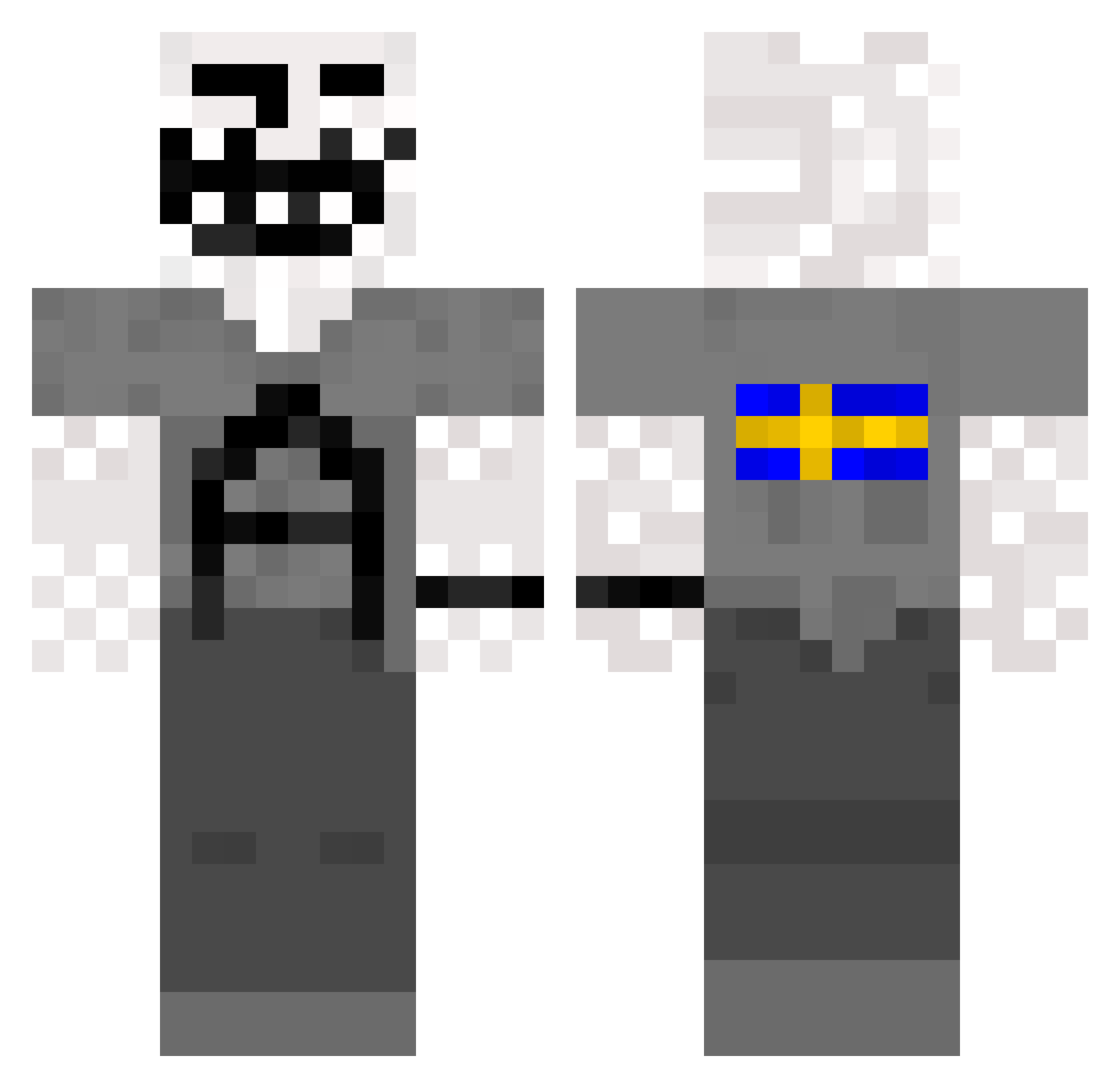 wallaaaa Minecraft skin, front and back view