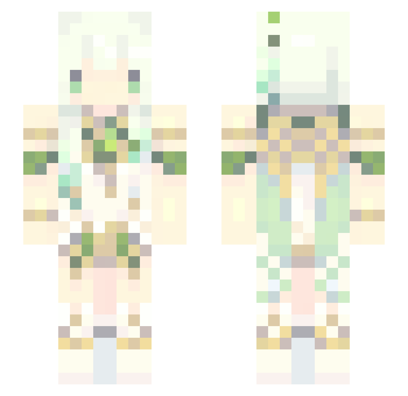Sunnyyssunn Minecraft skin, front and back view
