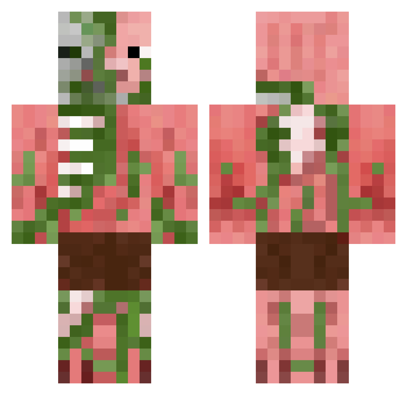 Kennethmont Minecraft skin, front and back view