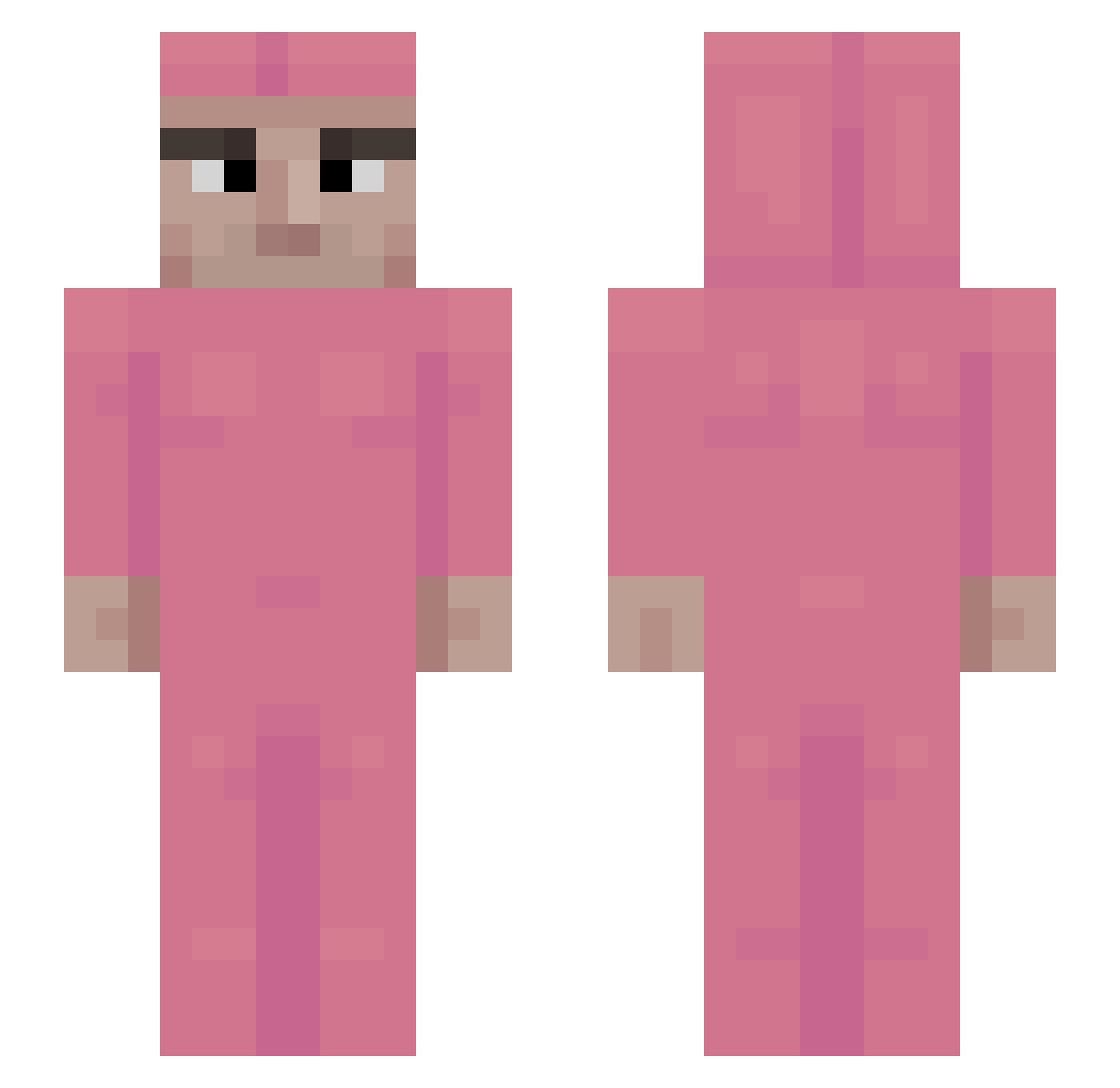 NicatPng Minecraft skin, front and back view