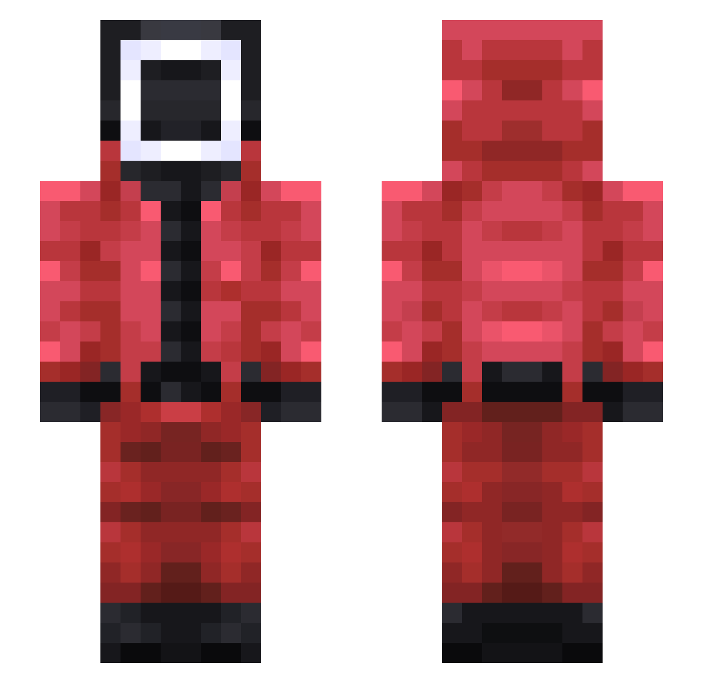 Exiled_Villager Minecraft skin, front and back view