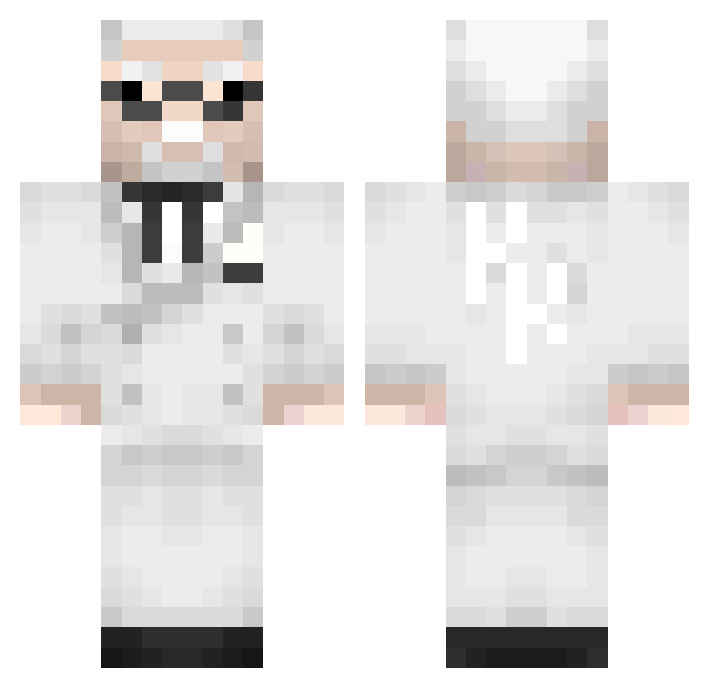 Pontoon_Baboon Minecraft skin, front and back view