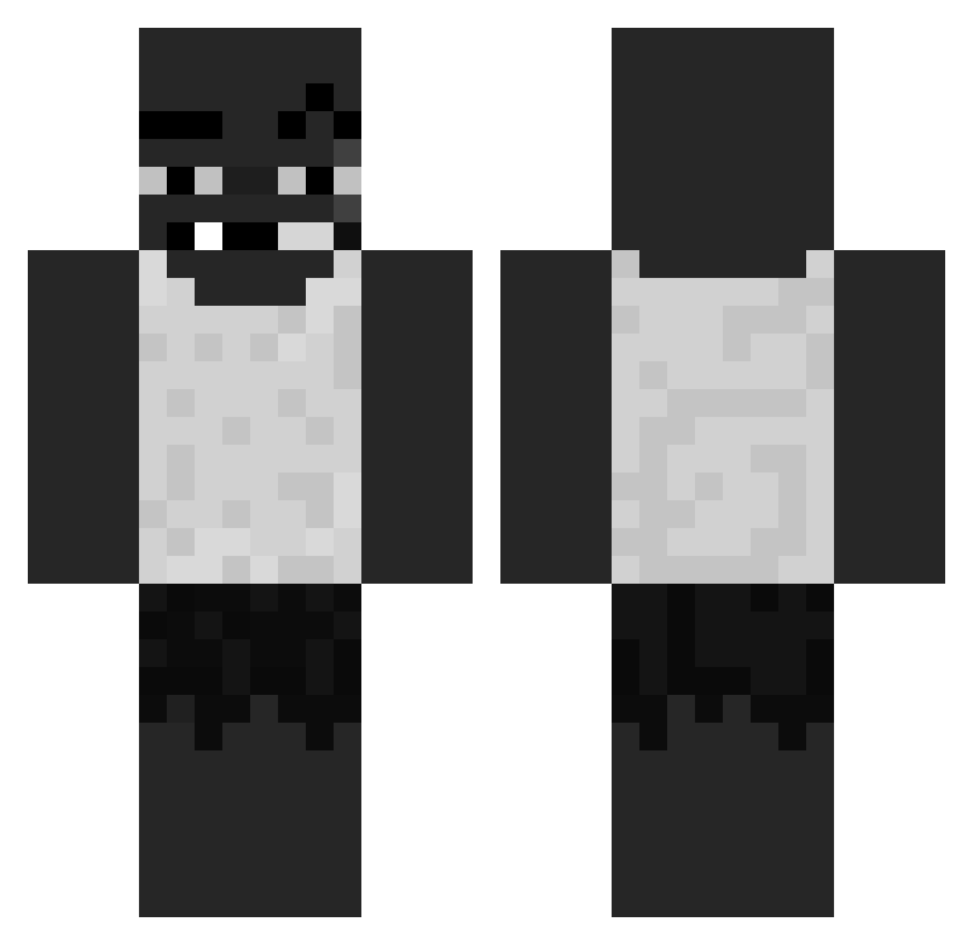 TrueHire Minecraft skin, front and back view