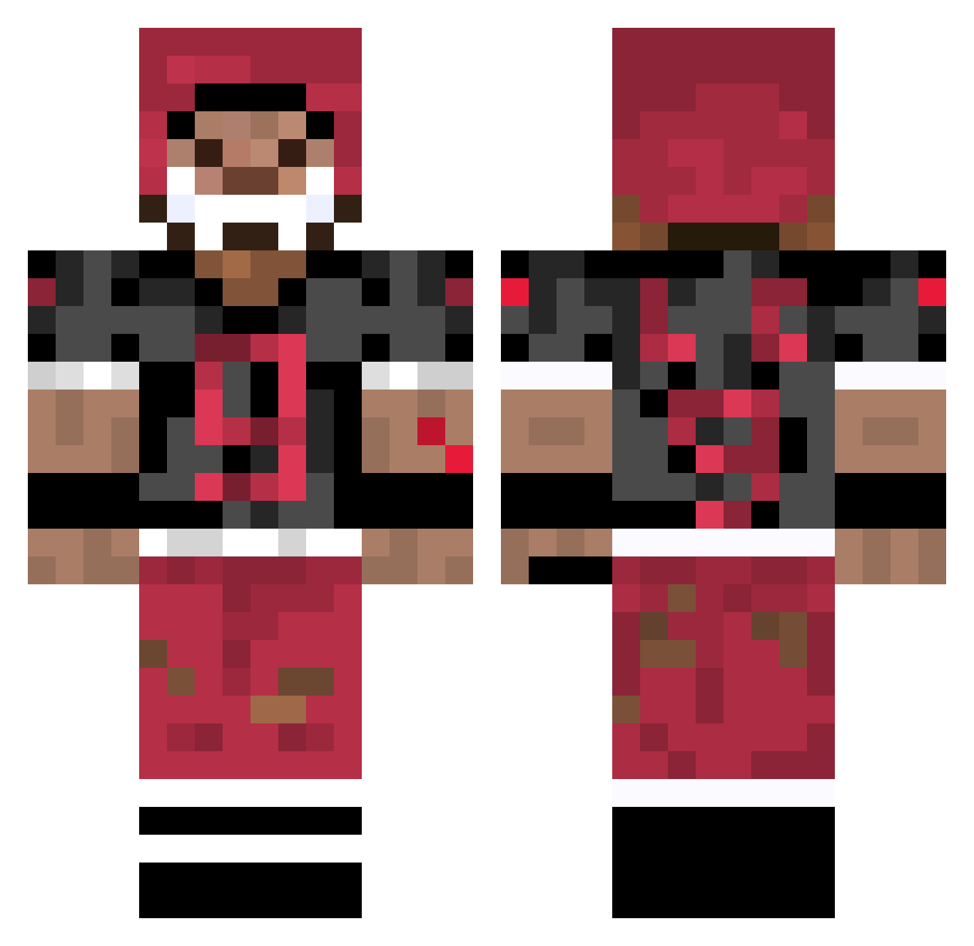 qwwwfish Minecraft skin, front and back view