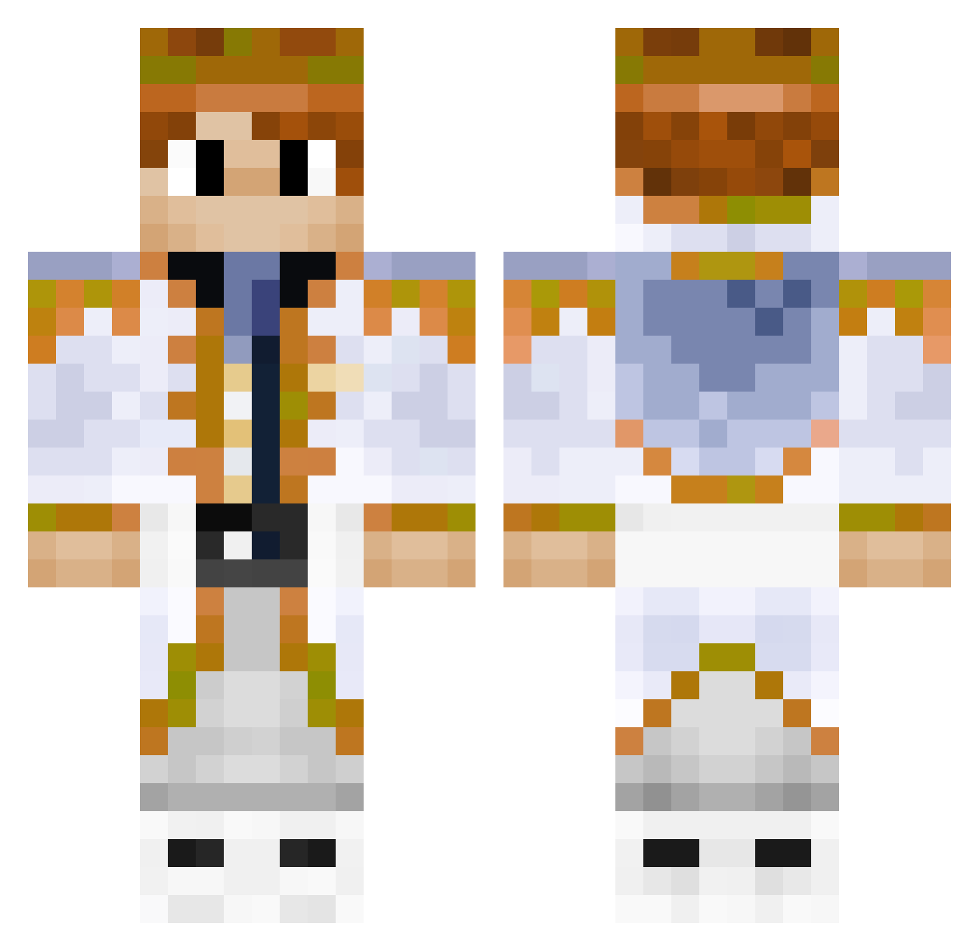 BusyEvening3509 Minecraft skin, front and back view