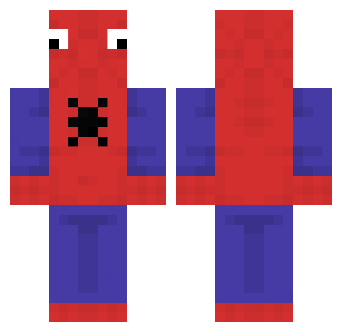 Nutella090614 Minecraft skin, front and back view