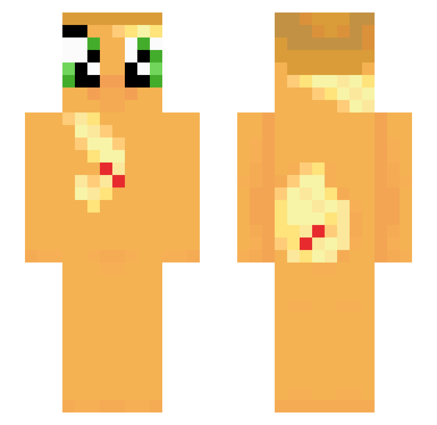 apestalacuca Minecraft skin, front and back view