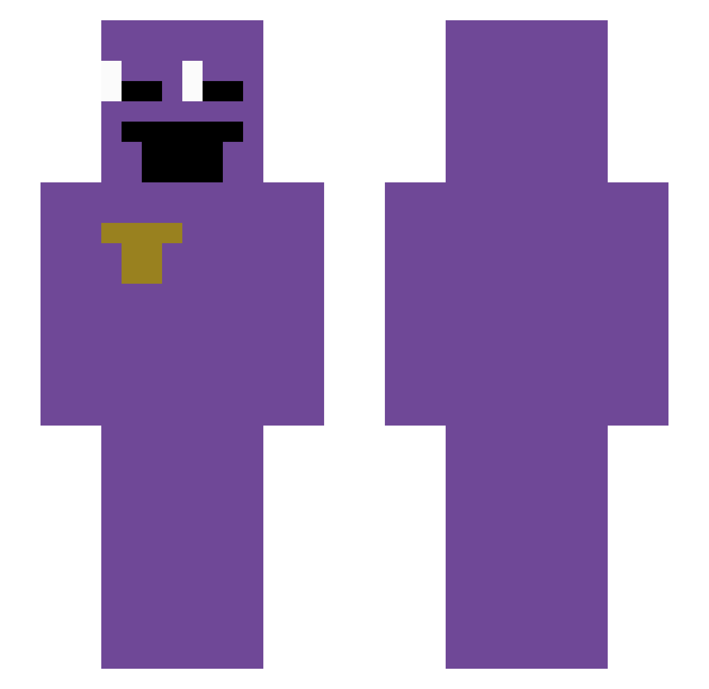 Likpyer Minecraft skin, front and back view