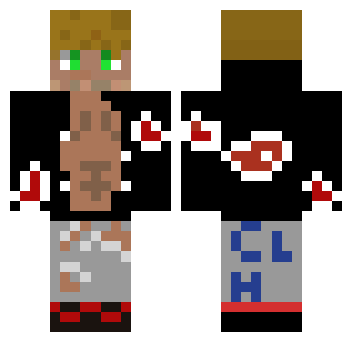 AlexIlPro_Craft Minecraft skin, front and back view