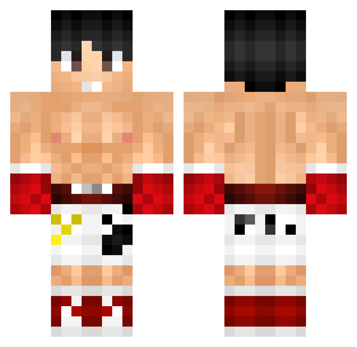 ProbGunnaDCSrry Minecraft skin, front and back view