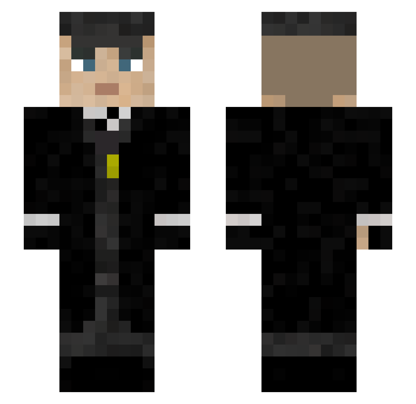 Jilvert Minecraft skin, front and back view