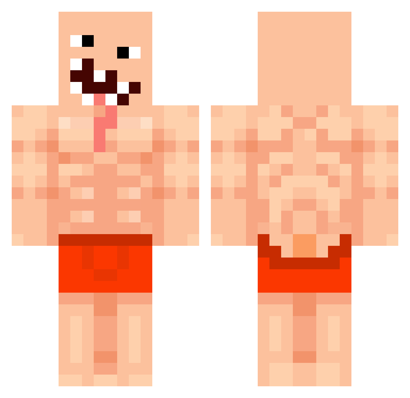 Gloom42069 Minecraft skin, front and back view