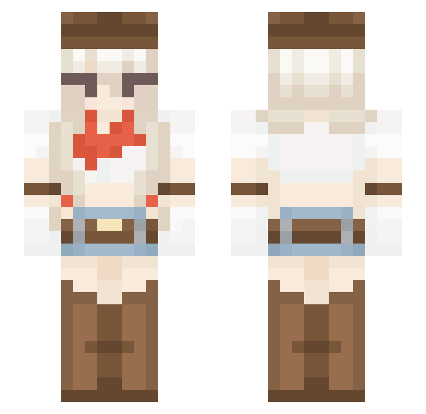1relay Minecraft skin, front and back view