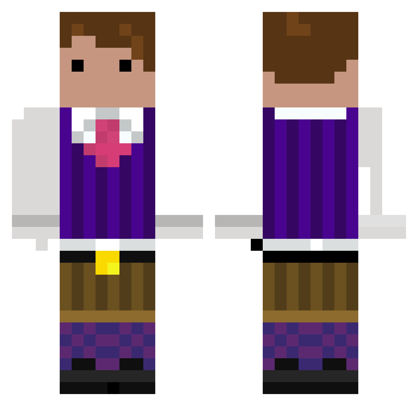 Coolguy995 Minecraft skin, front and back view