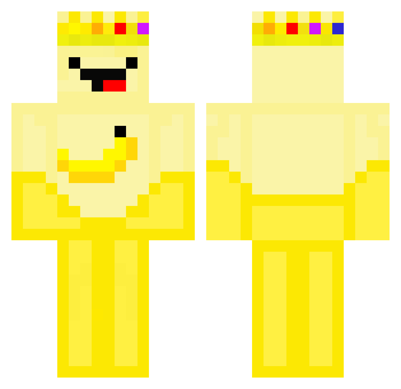 banana_boyy_ Minecraft skin, front and back view