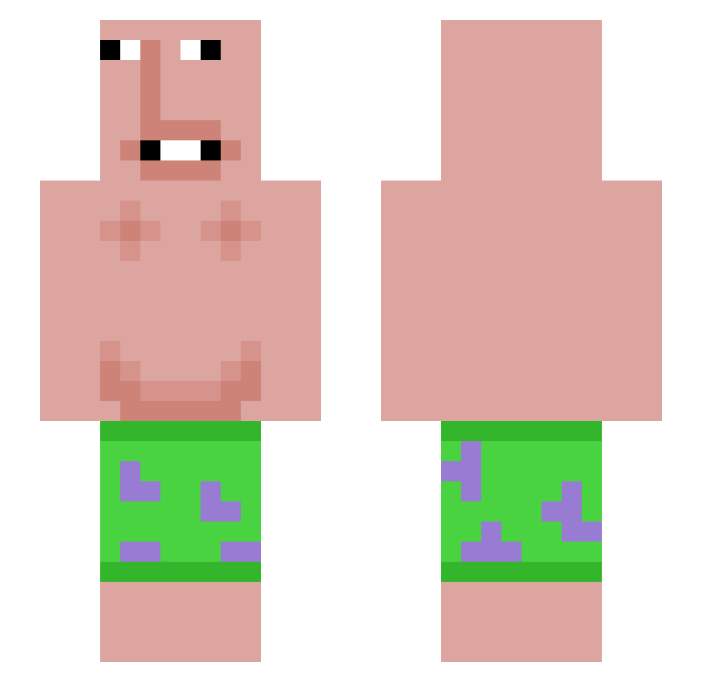 Vermentis99 Minecraft skin, front and back view