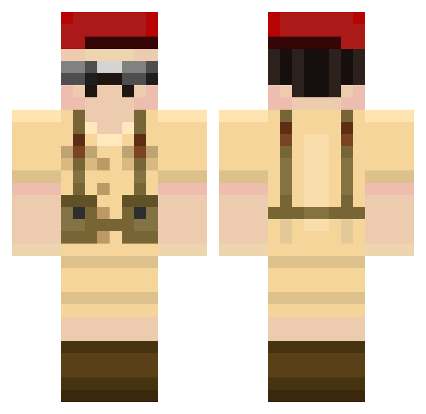 TheShwarma Minecraft skin, front and back view