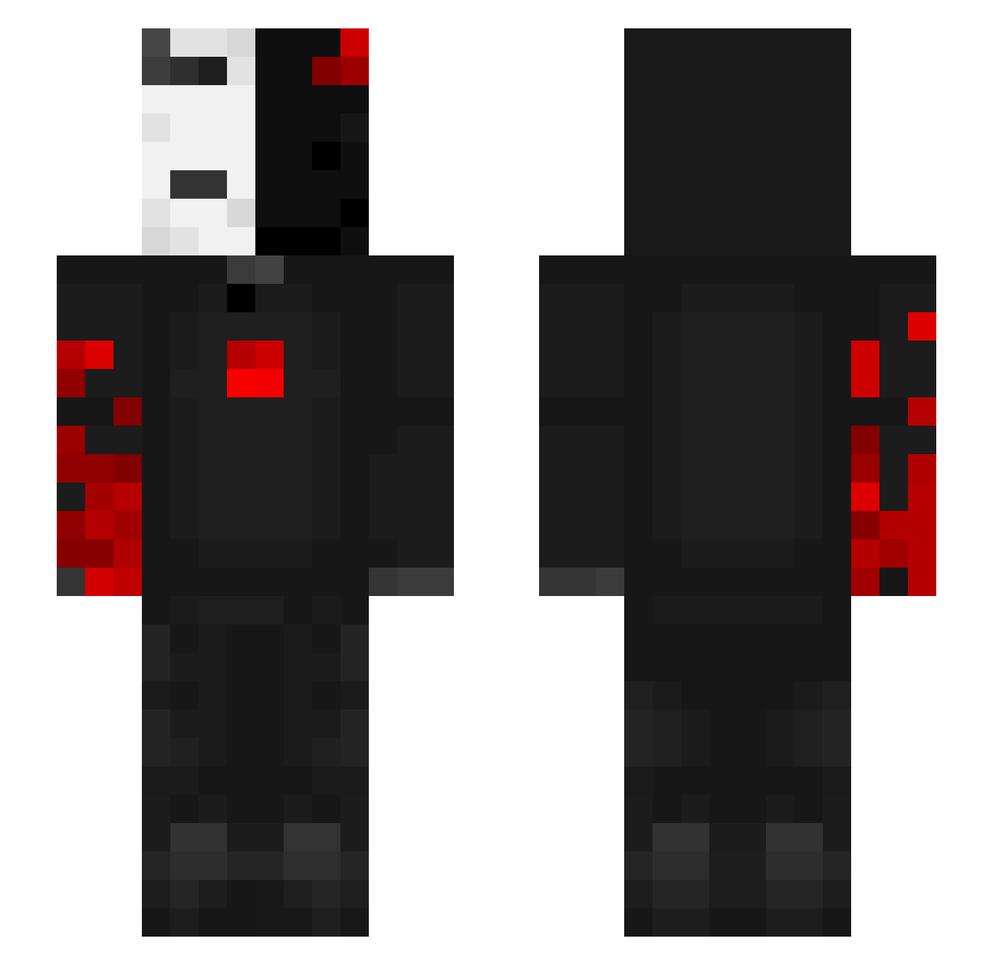 NandoGloomy Minecraft skin, front and back view