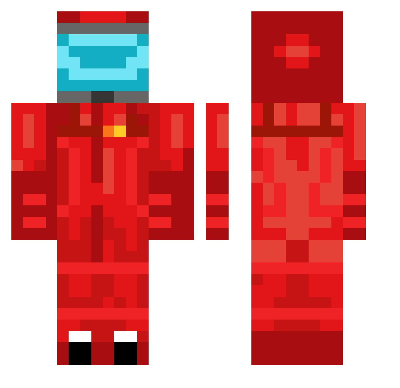 Adindo Minecraft skin, front and back view