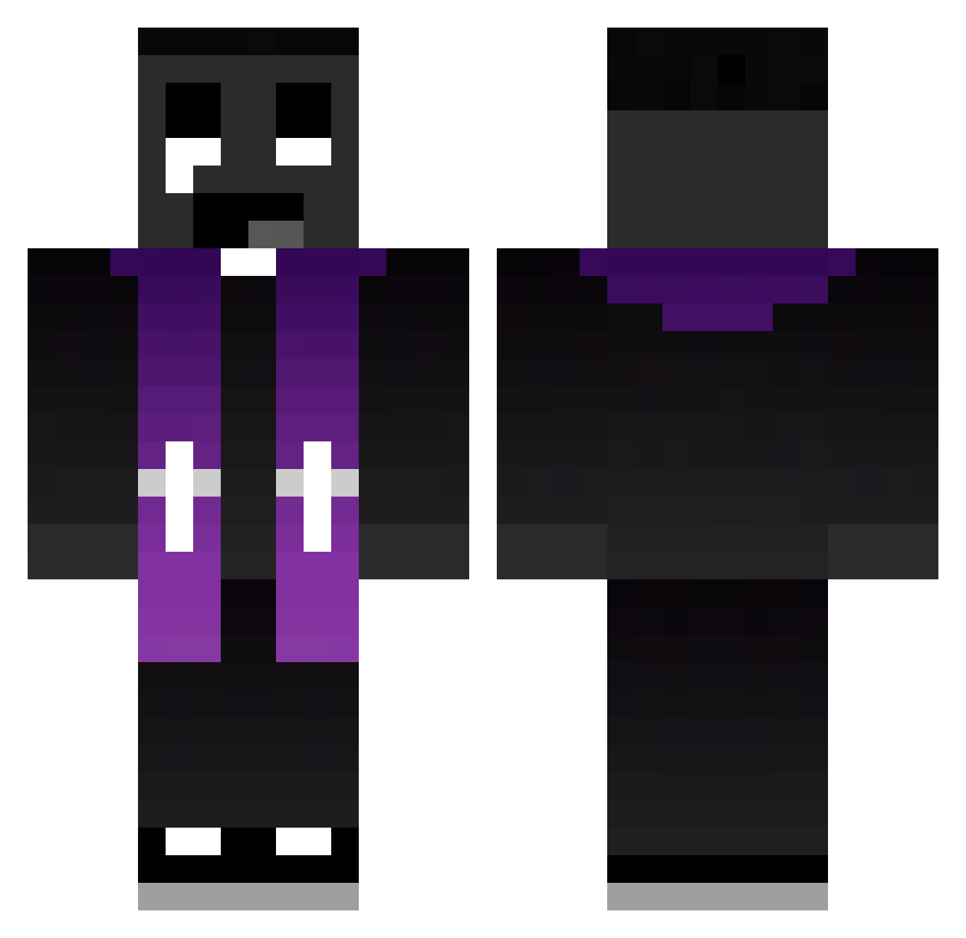 romspryo Minecraft skin, front and back view