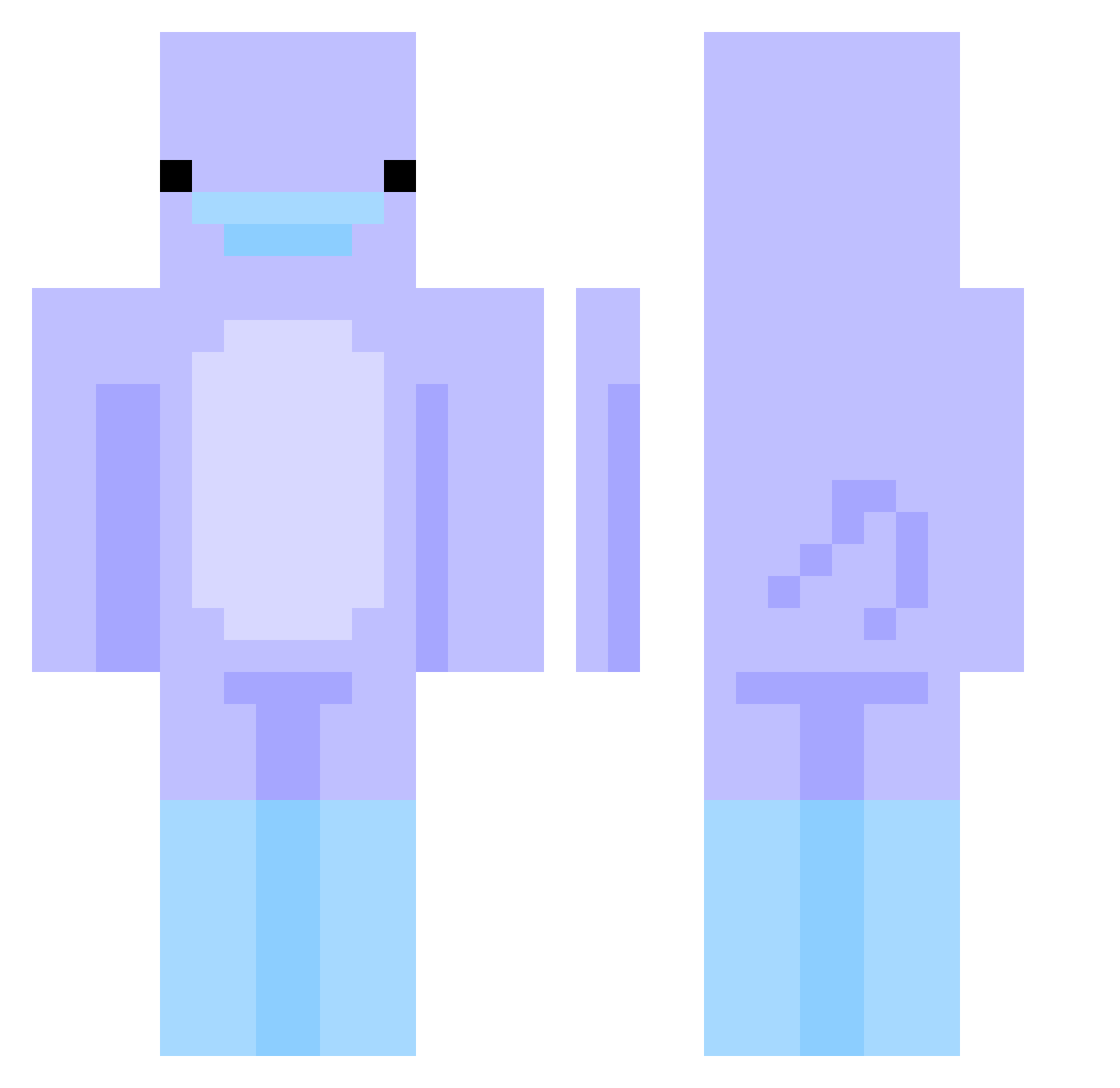 Twinky_18 Minecraft skin, front and back view