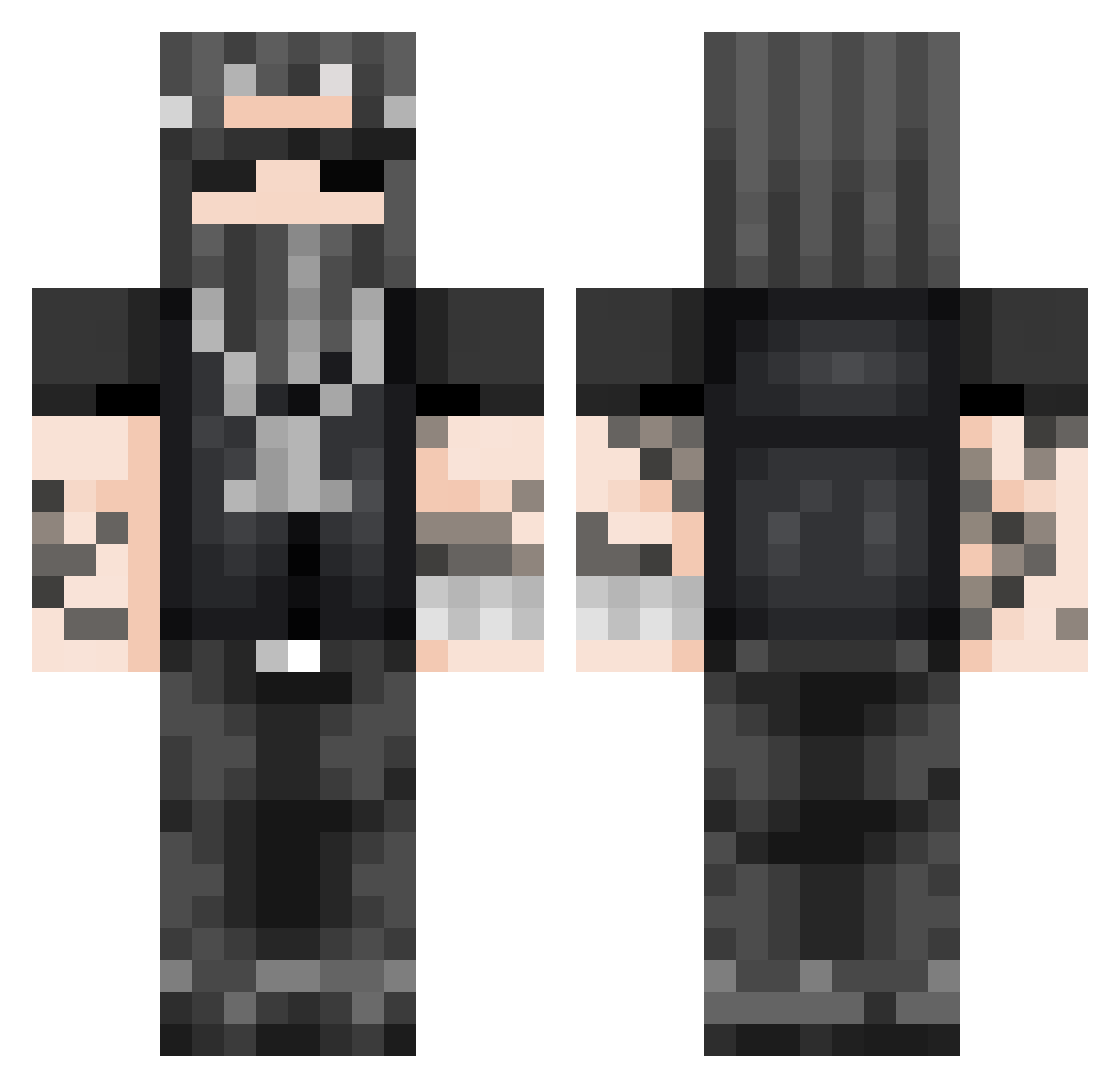 itsaggo Minecraft skin, front and back view