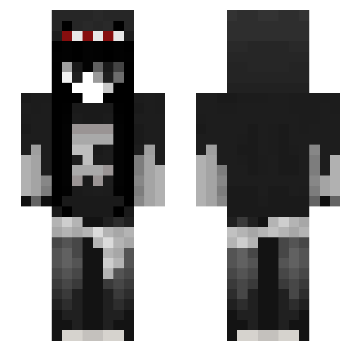 Krazykatlady3 Minecraft skin, front and back view