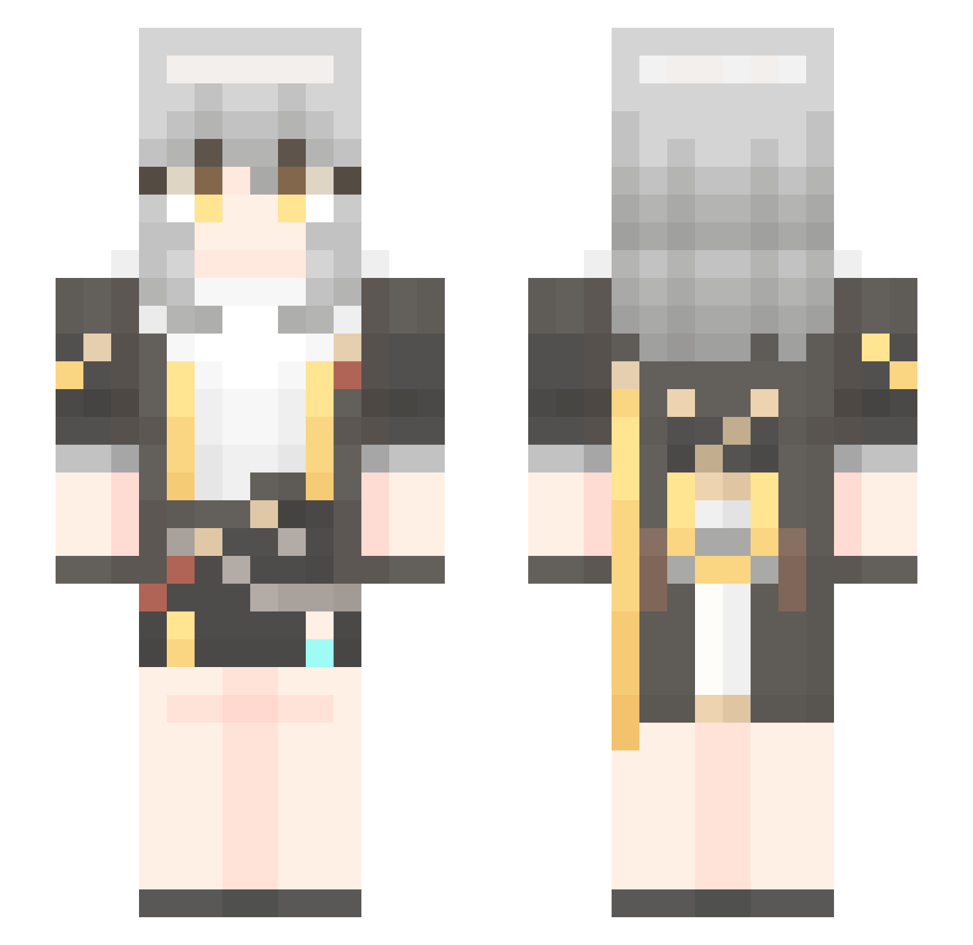 UPDDoby Minecraft skin, front and back view