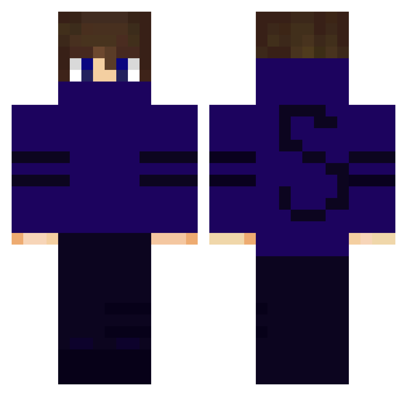 TejeThe1 Minecraft skin, front and back view