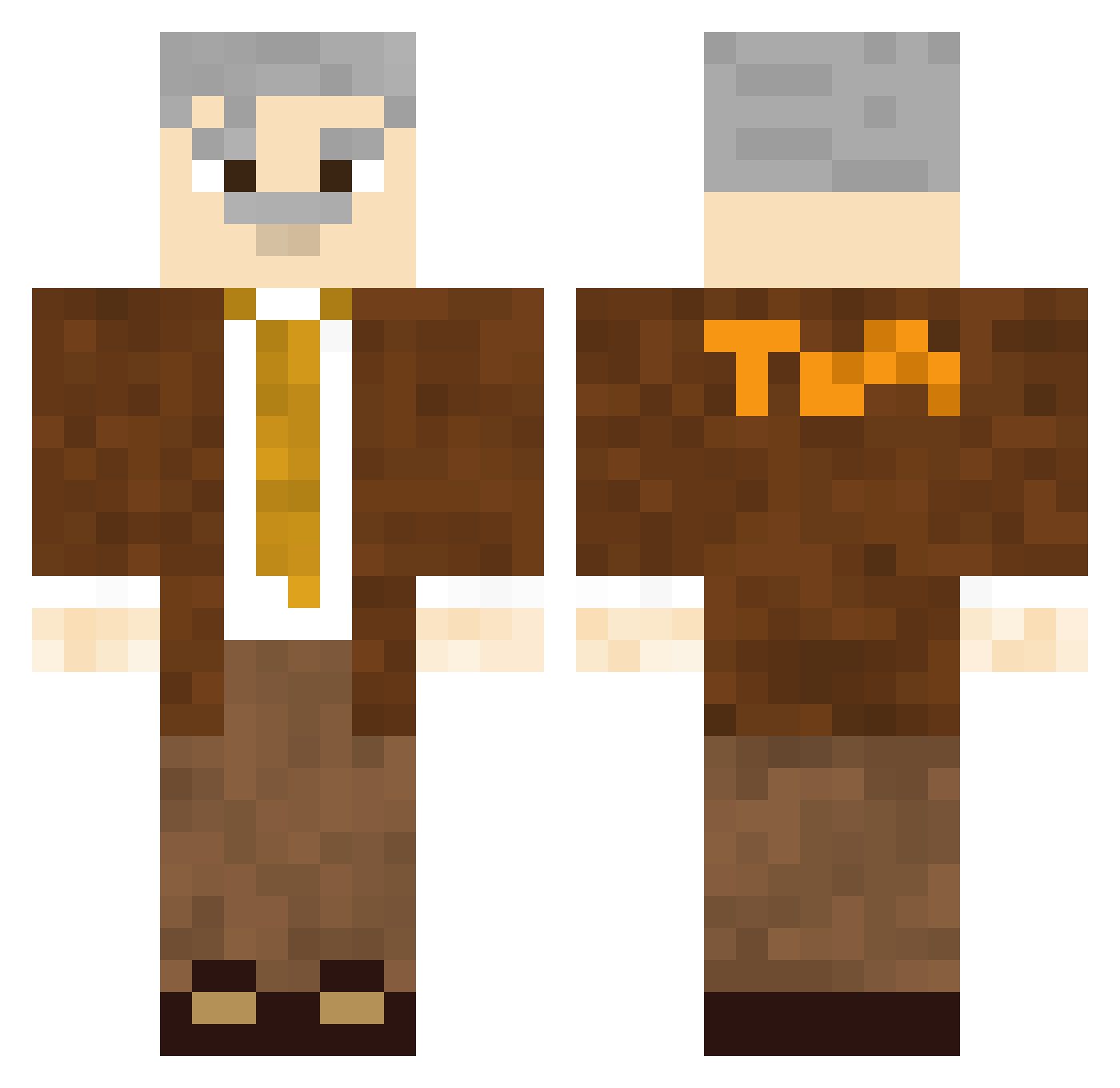 MowderKY Minecraft skin, front and back view