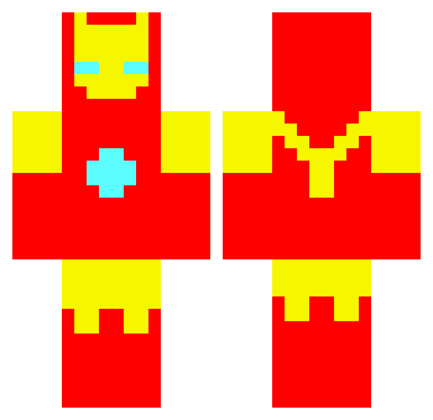 Ethan236 Minecraft skin, front and back view