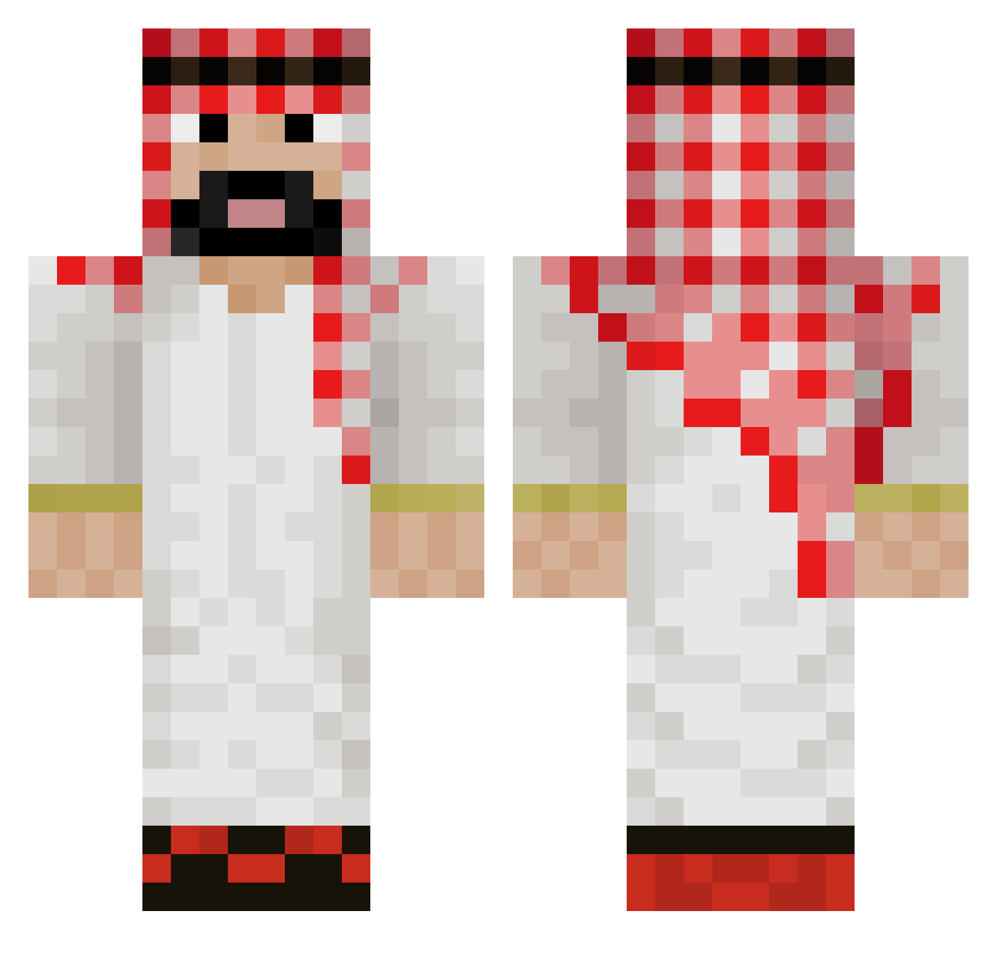 xd_Chhedar Minecraft skin, front and back view