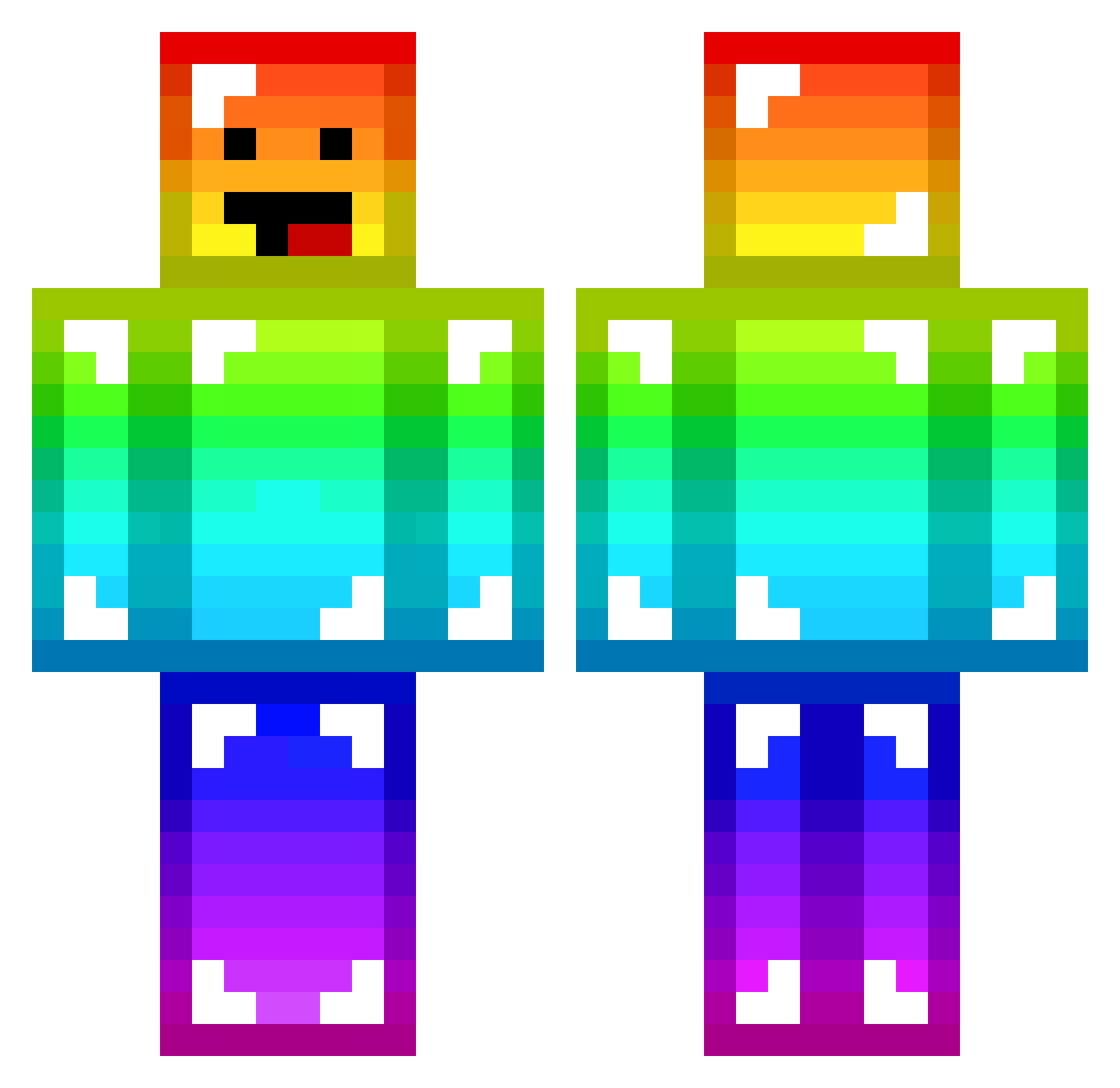 Gamer_TOXICS Minecraft skin, front and back view