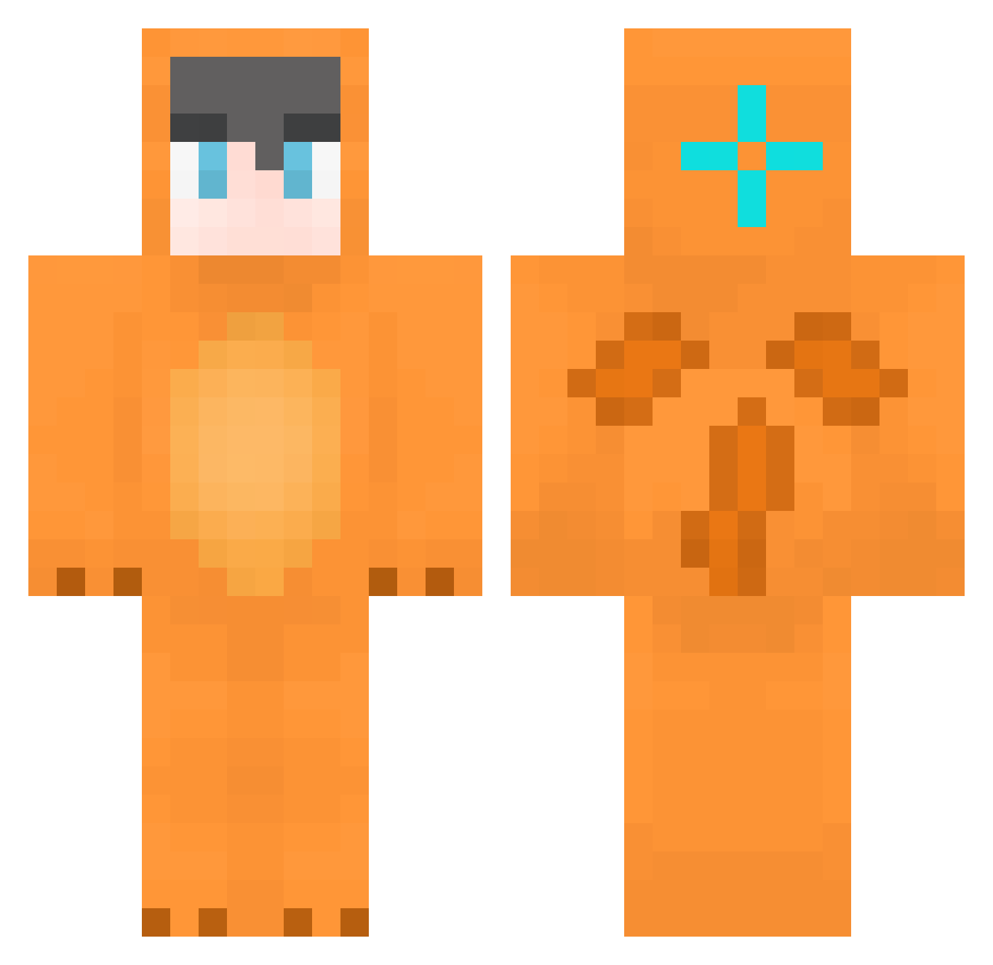 M_penguin_ Minecraft skin, front and back view