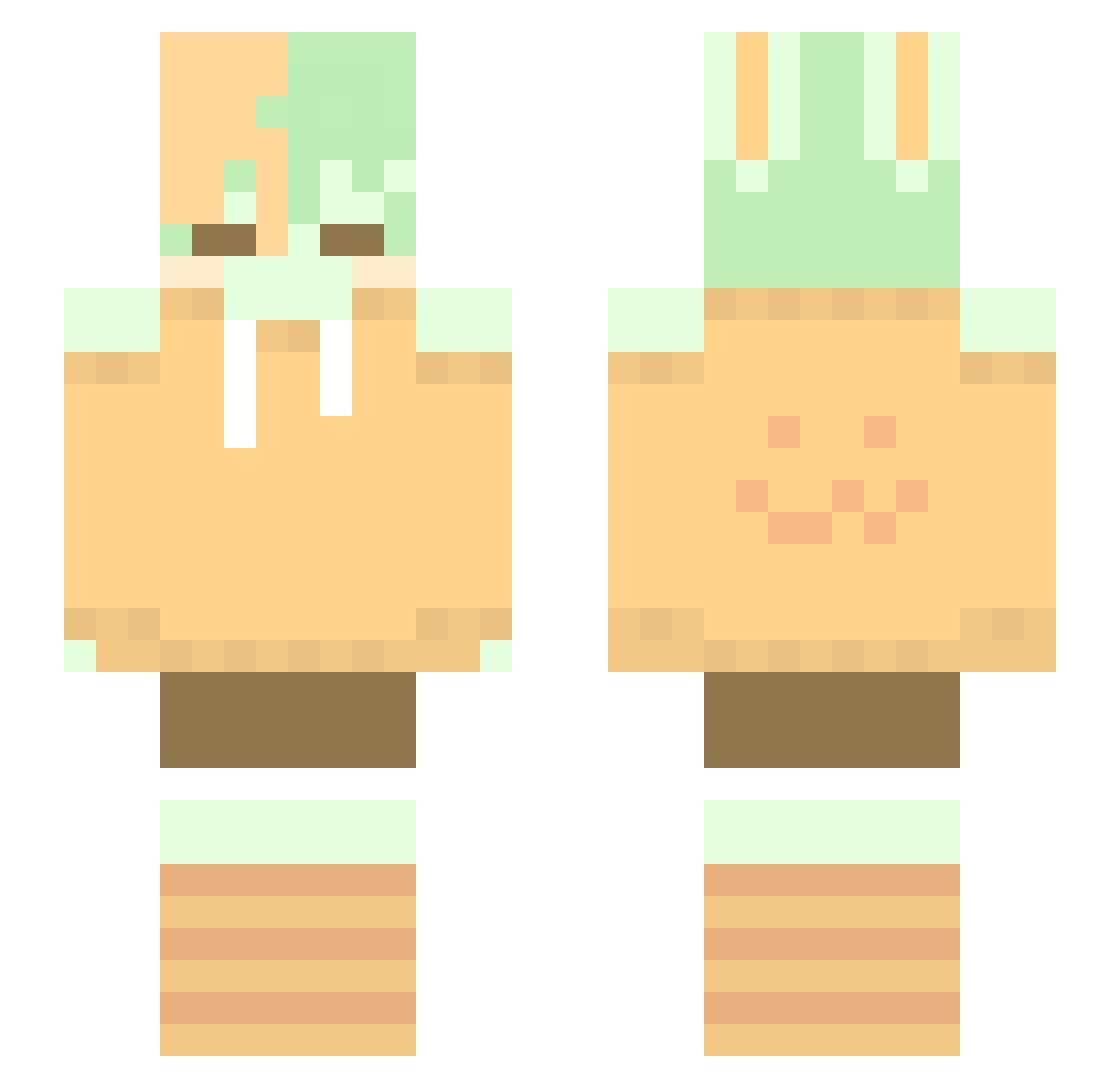 sherbertgmd Minecraft skin, front and back view