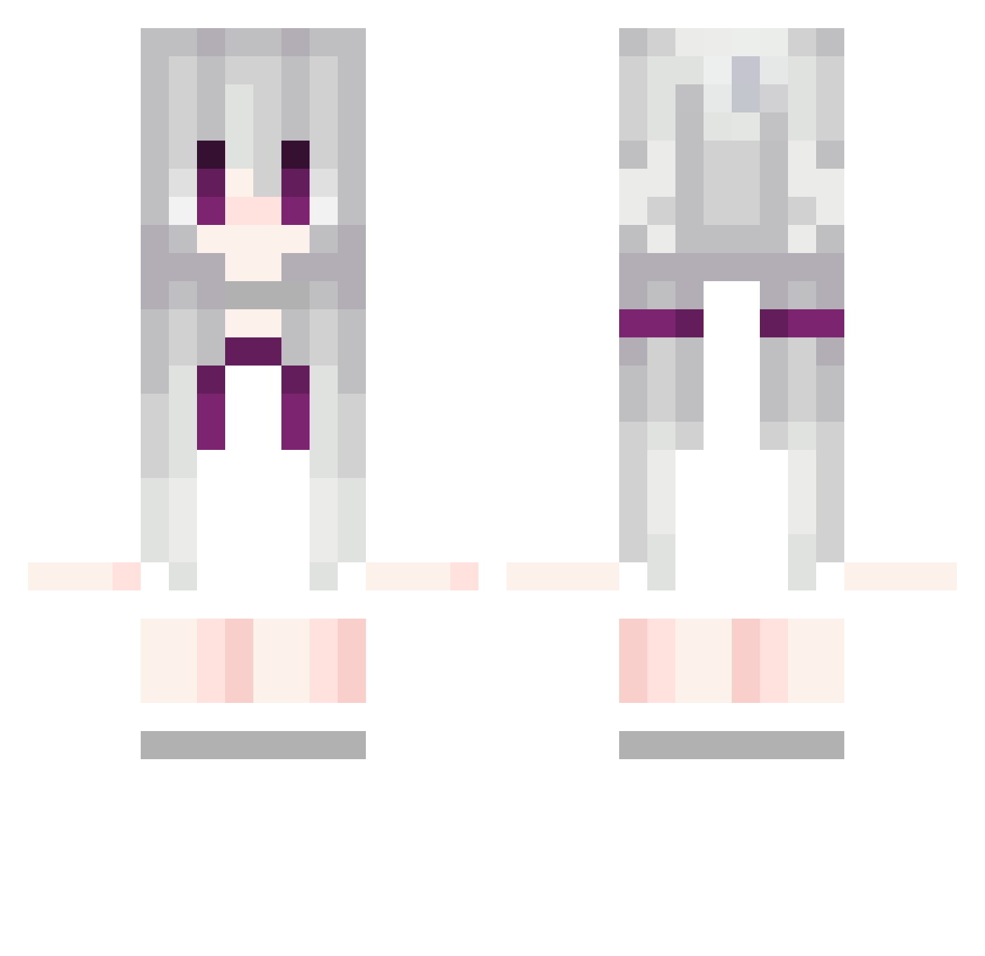 husmane Minecraft skin, front and back view