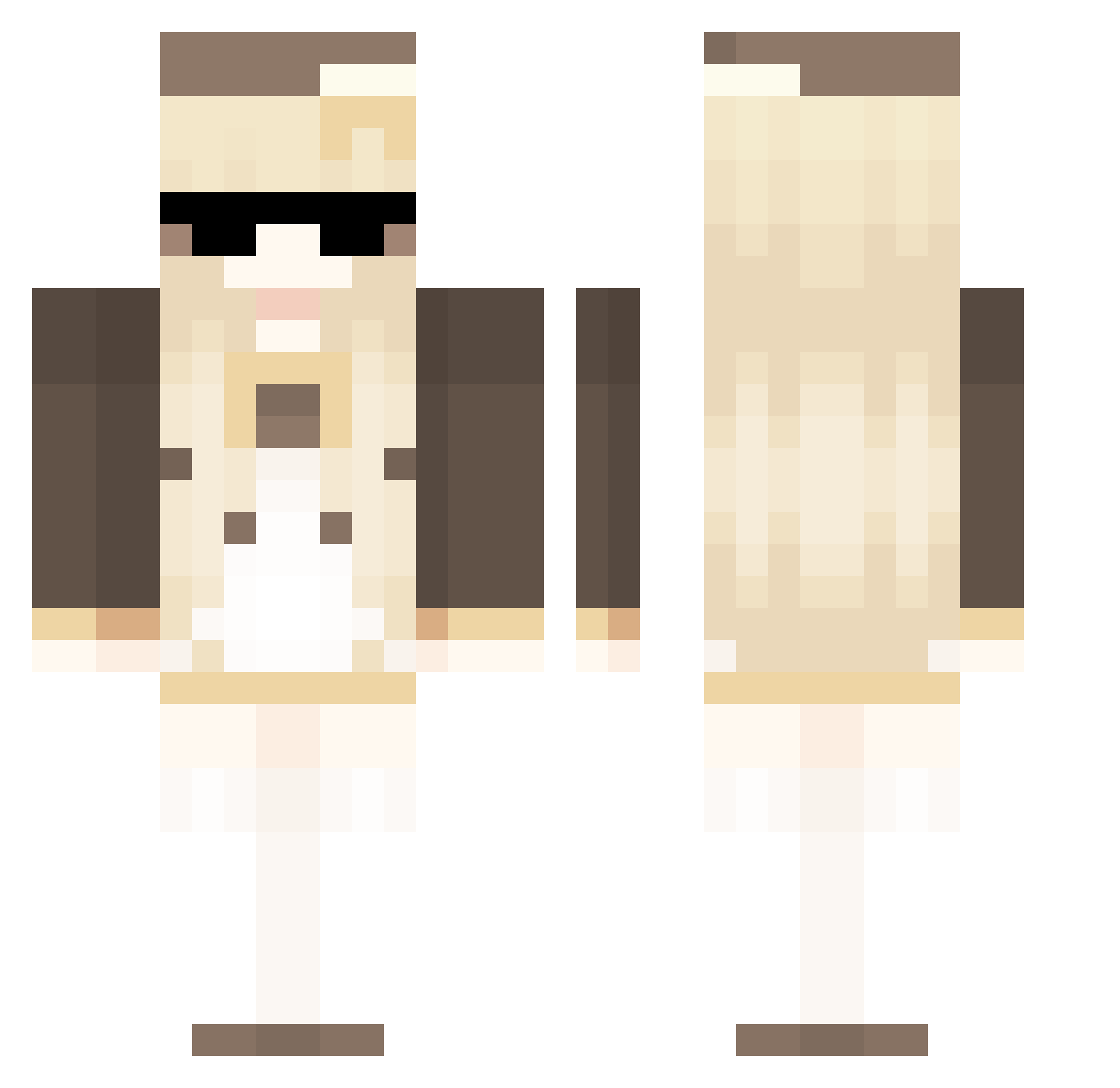 plupplup9 Minecraft skin, front and back view
