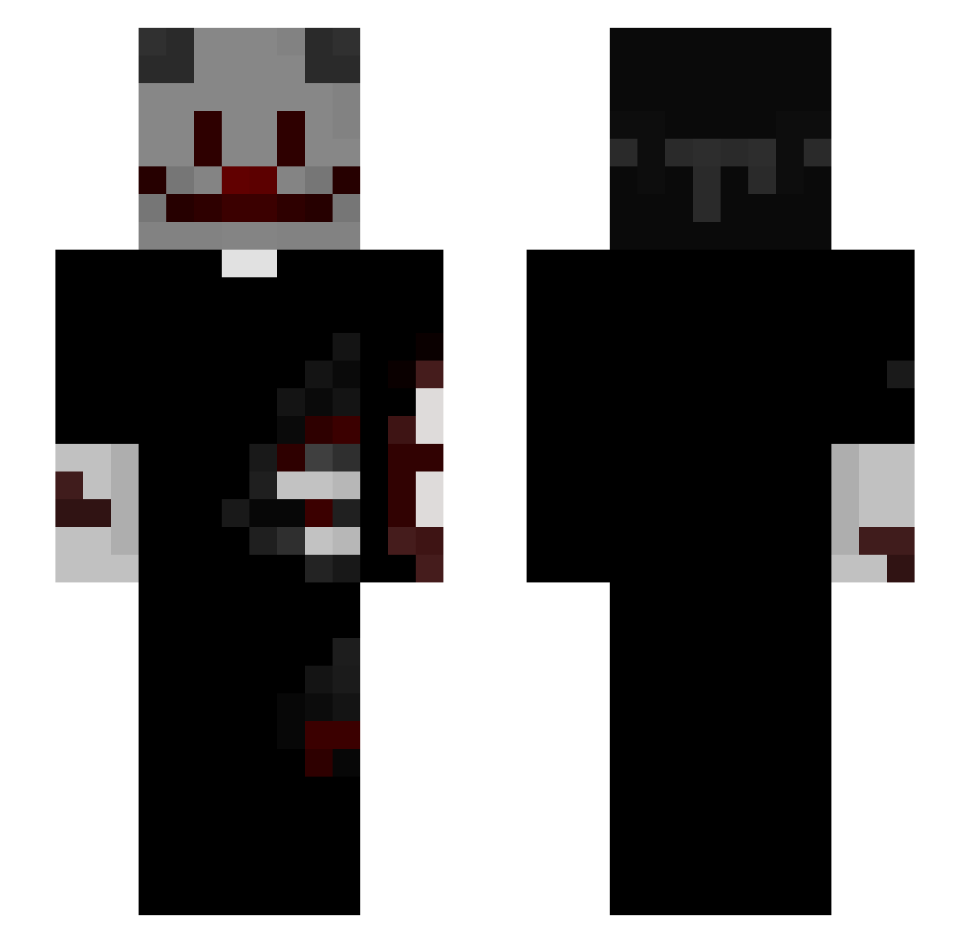 Kxmm Minecraft skin, front and back view