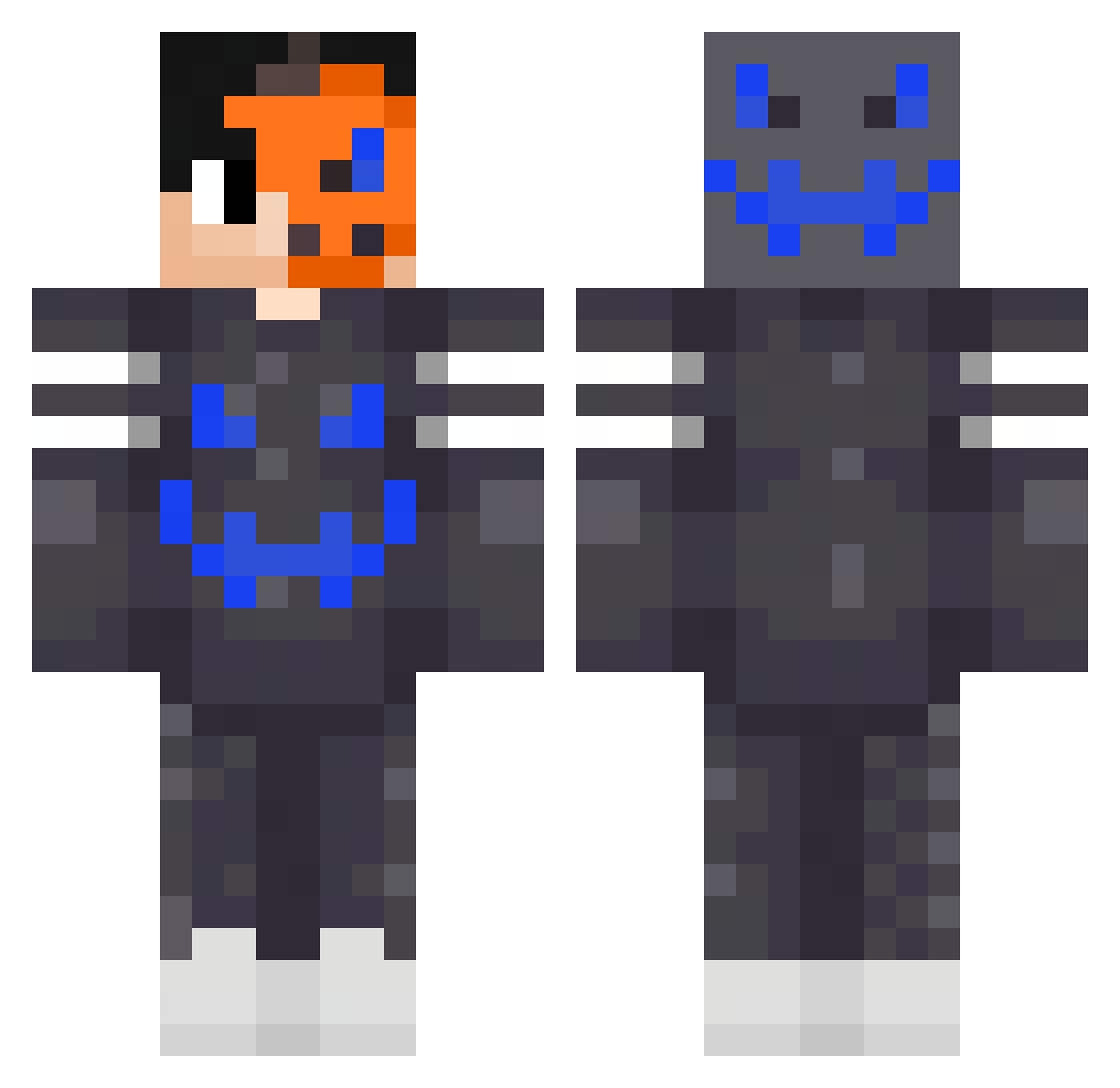 DMD_Angelo Minecraft skin, front and back view